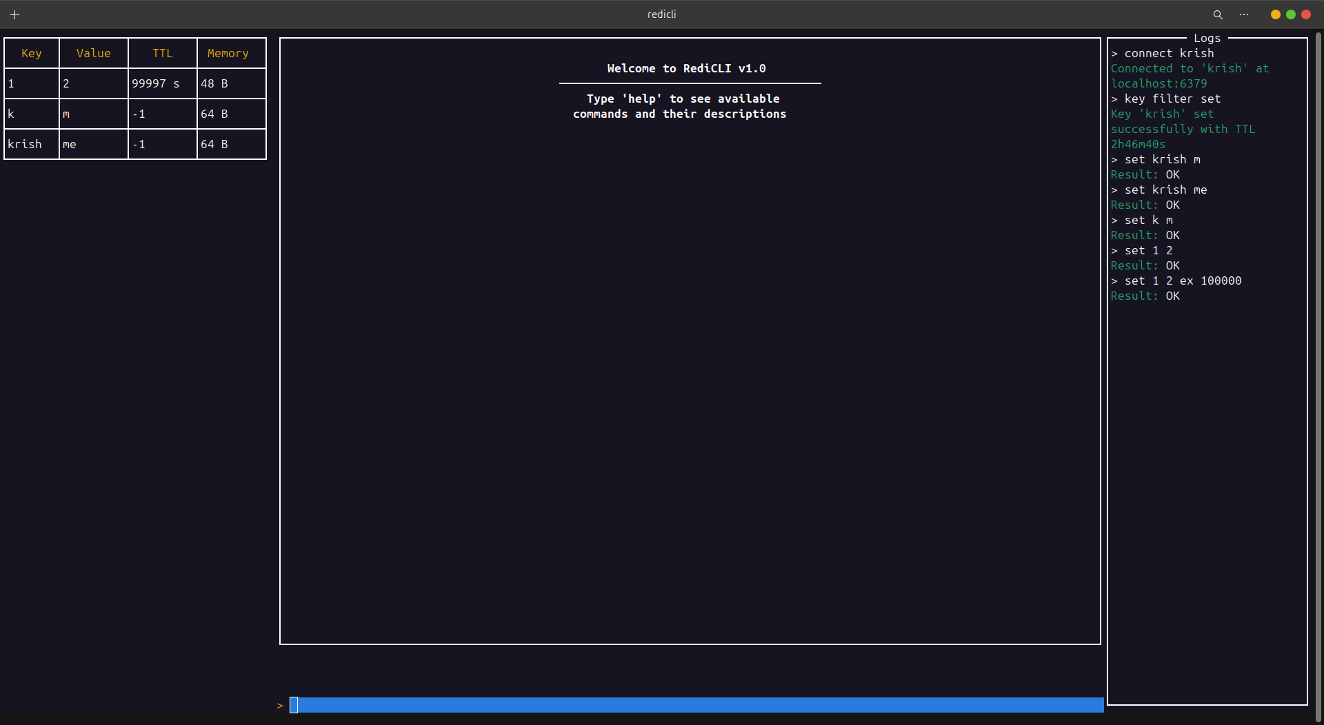RediCLI screenshot 3